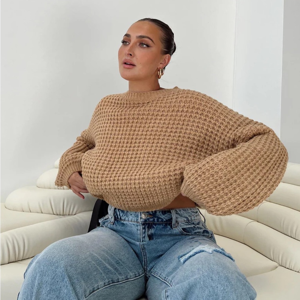Princess Polly Brown/Tan Knit Sweater